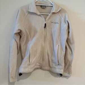 Columbia Fleece White Zip-up Jacket